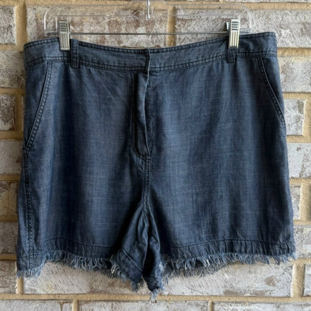 Trina Turk Lyocell/Linen Raw Hem Shorts (No Belt) Women's Size M ?